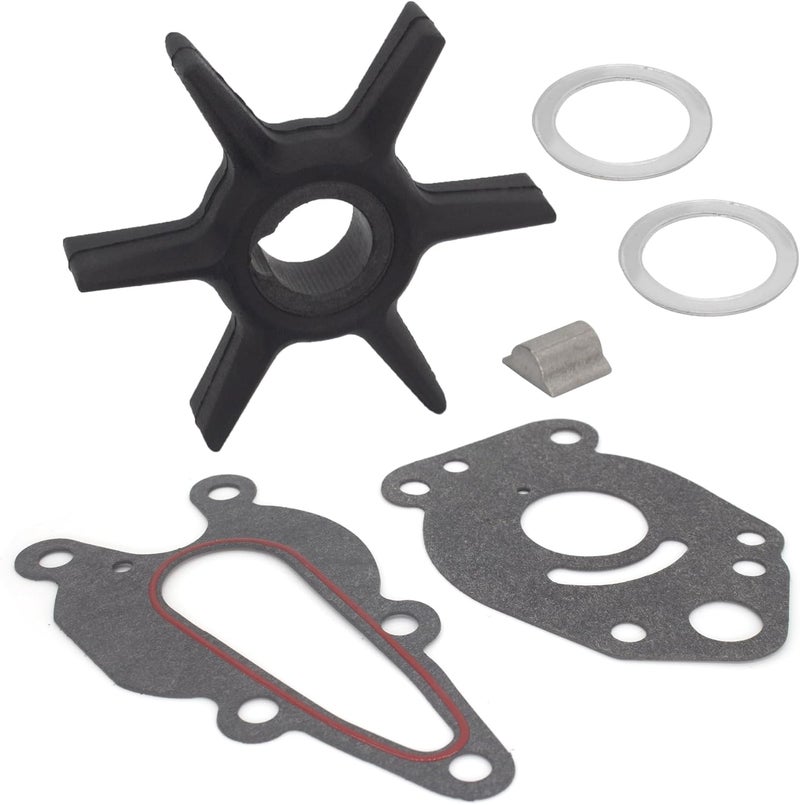 QUICKMARINER 42038Q02 Water Pump Impeller Service Kit for Mercury Marine Force 6 8 9.9 15 HP Outboard Motor Replacement 47-42038-2 47-420381 47-42038Q02 Sierra 18-3062 with Key and Gasket - Image 3
